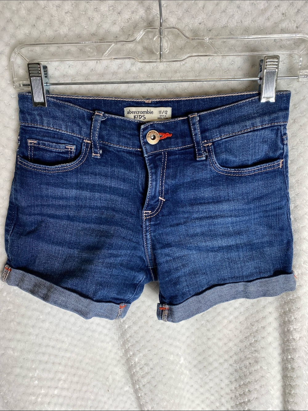 abercrombie kids Cuffed Blue Denim Jeans Shorts